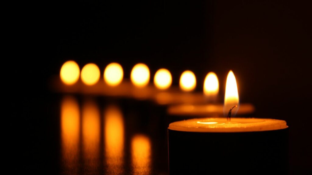 candele al buio