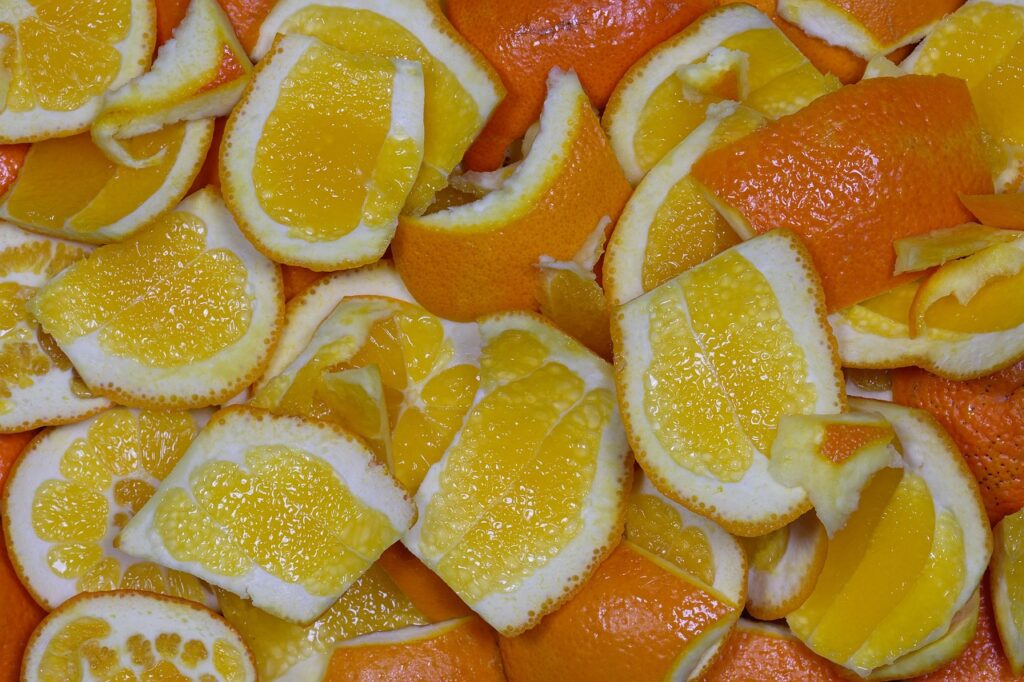 Pezzi di arance