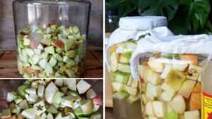 Sapevate che si può preparare l’aceto di mele con  la buccia e il torsolo? Vediamo come