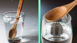 Il trucchetto del bicchiere per pulire i mestoli in legno